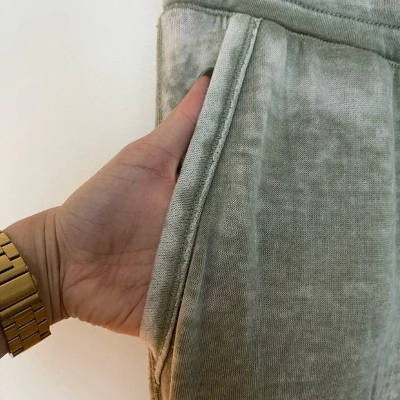 Anthropologie Saturday Sound Lose Lounge Sweatpants Sage Green Drawstring - Picture 6 of 9